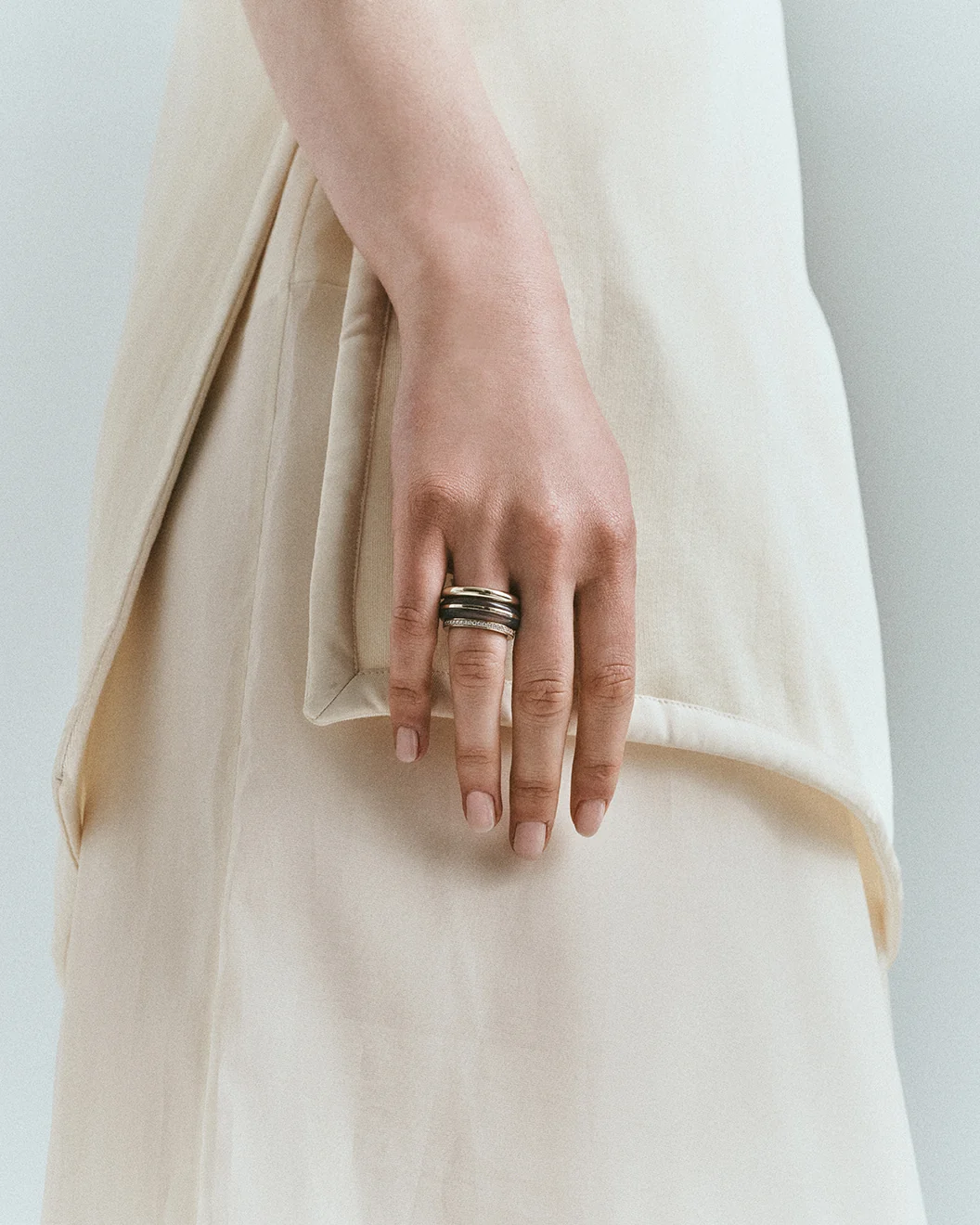 Stack_Classic Ring Stack | Grey Agate - 52 - Image 5
