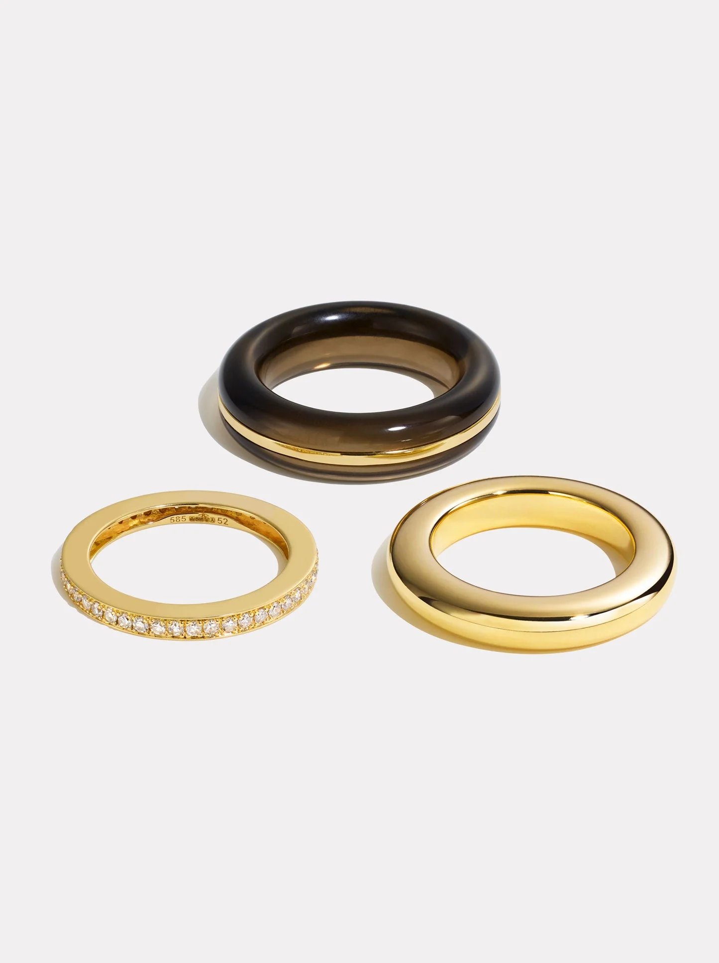 Stack_Classic Ring Stack | Smokey Quartz - 58 - Image 3
