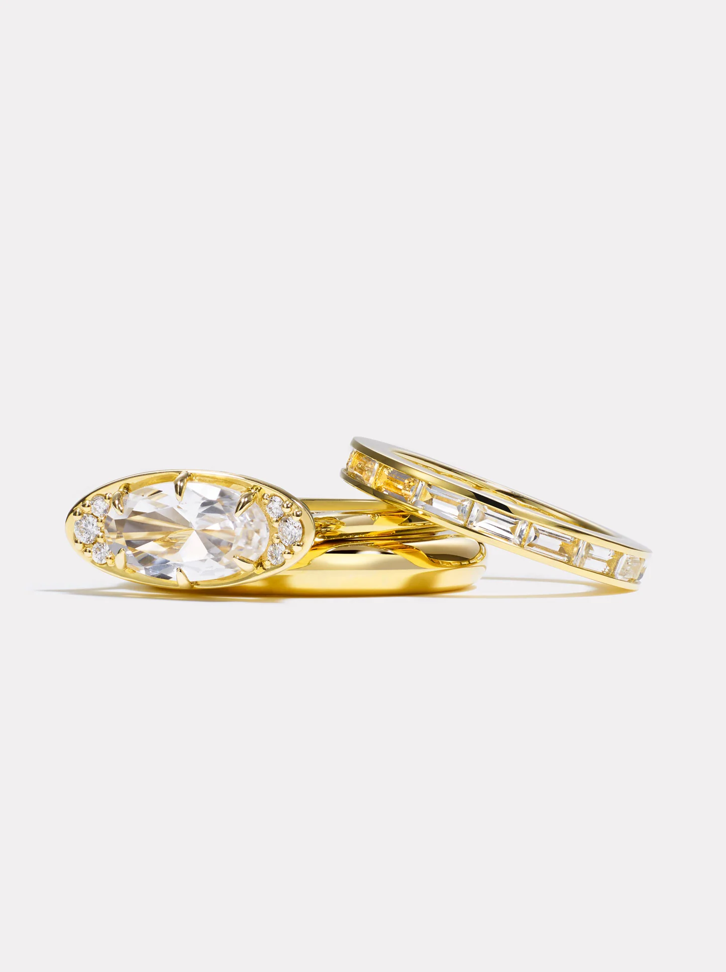 Stack_Ellipse Prism Ring Stack | White Topaz - 55 - Image 3