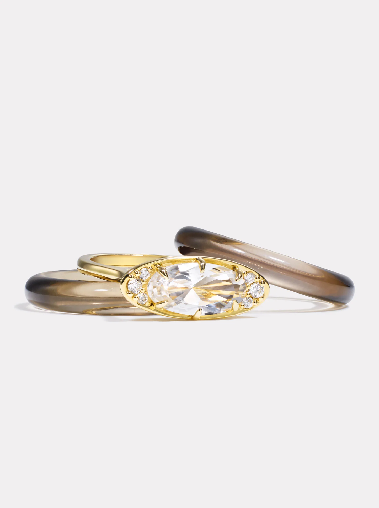 Stack_Ellipse Ring Stack | White Topaz - 53 - Image 3