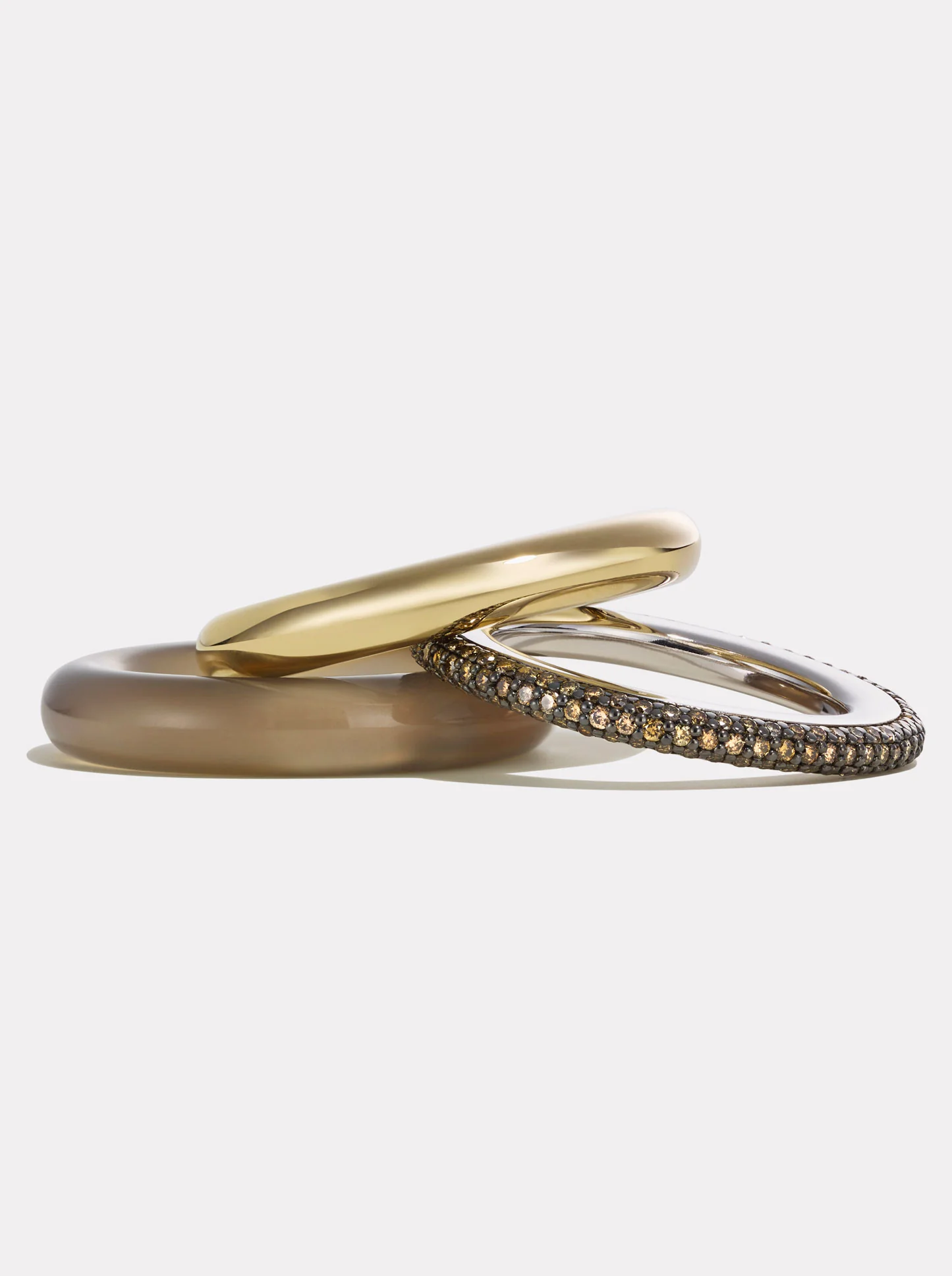 Stack_Aurea Ring Stack | Grey Agate - 56 - Image 3
