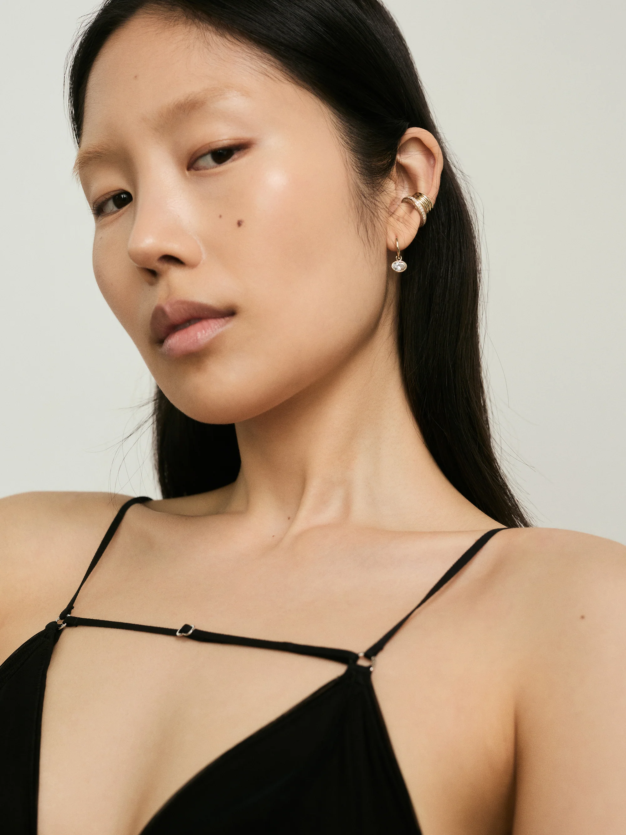 Orbit Hoops - White Topaz - Image 3