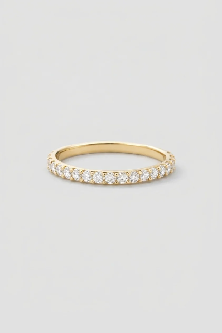 Prong set Diamond Eternity Ring - White Diamond
