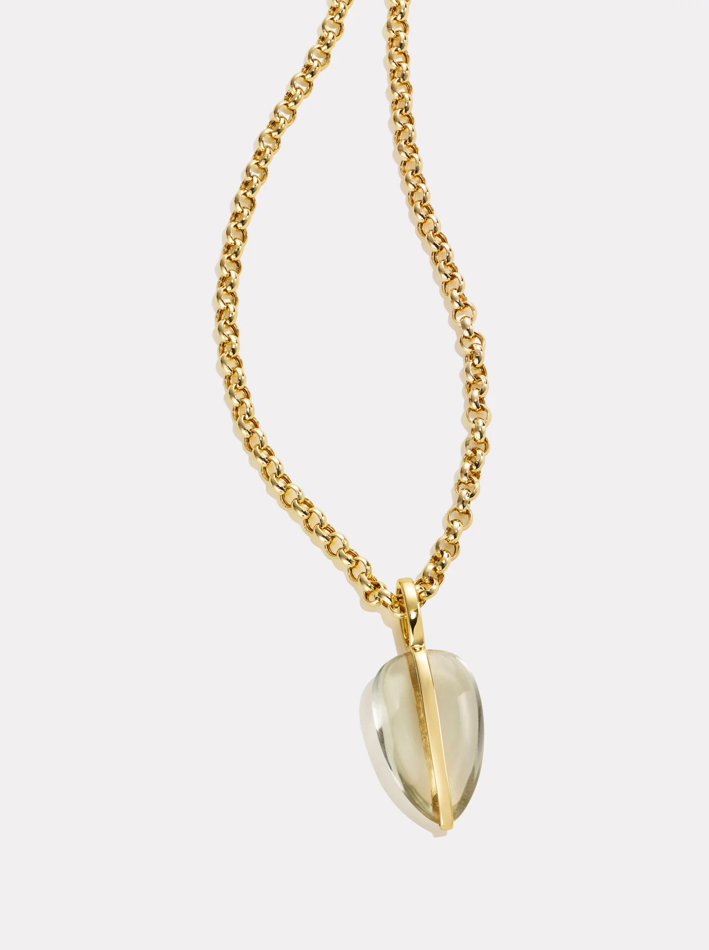 Small Pebble Pendant | Green Amethyst - Image 3