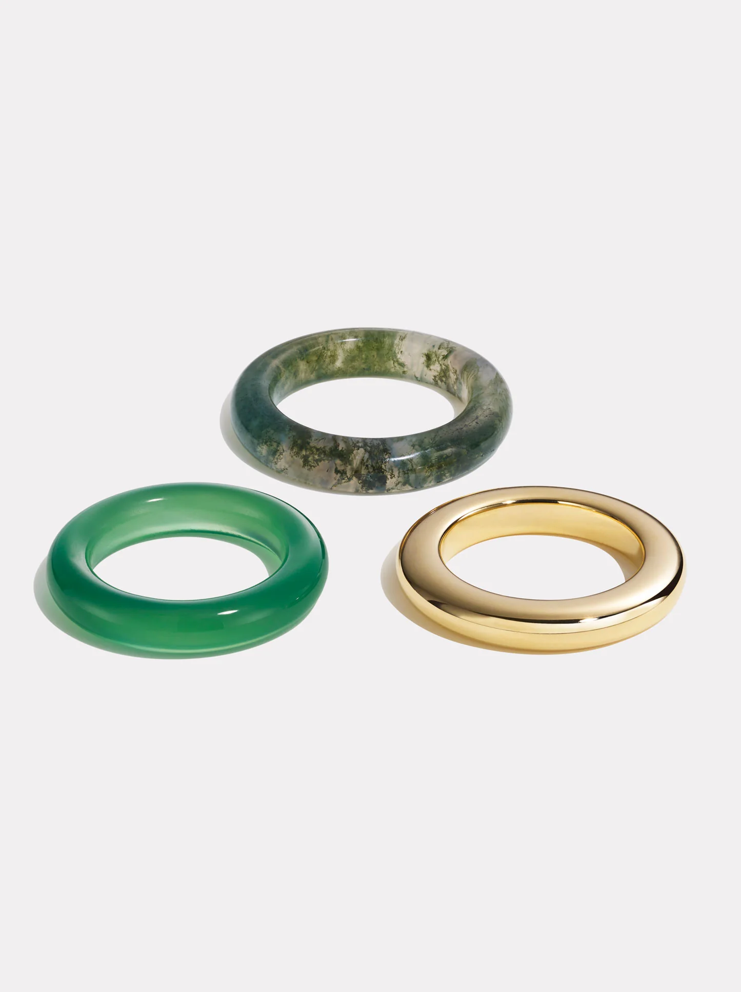 Stack_Stone Trilogy Gold Stack | Moss Agate & Green Chalcedony - 50 - Image 3