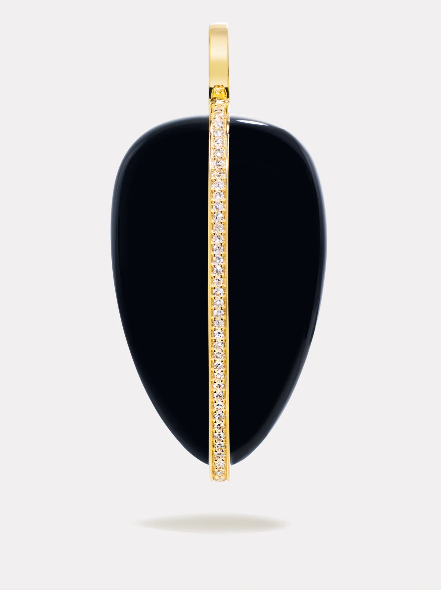 XL Diamond Pebble Pendant | Black Onyx