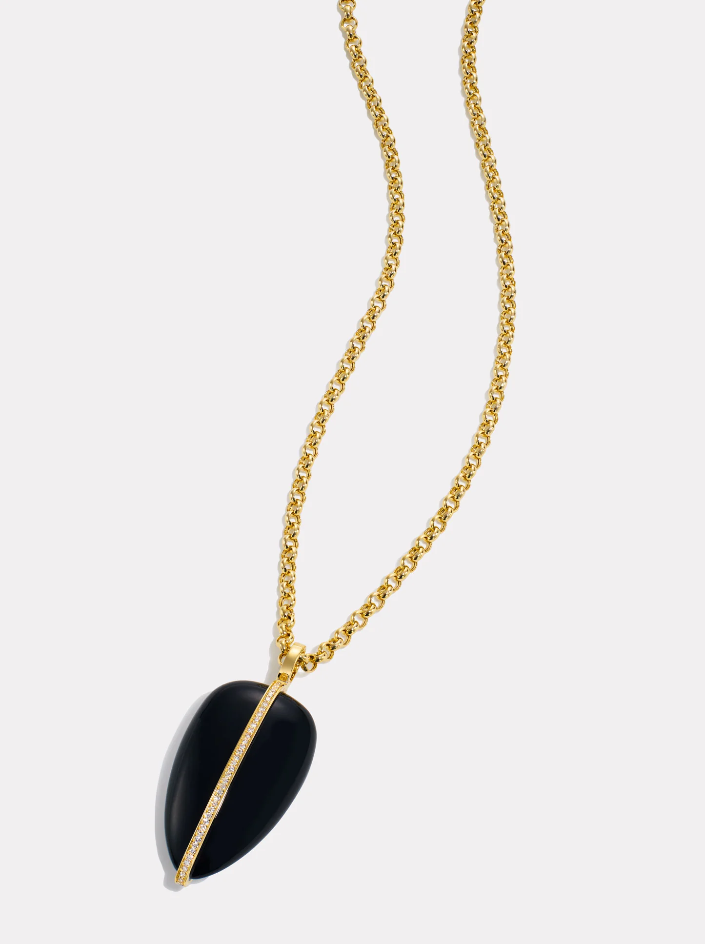 XL Diamond Pebble Pendant | Black Onyx - Image 2